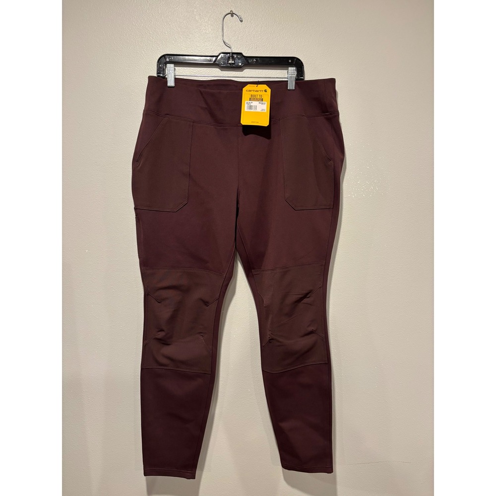 Carhartt Force Fitted Utility Leggings Womens XL Regular Burgundy 102482-V26 NWT